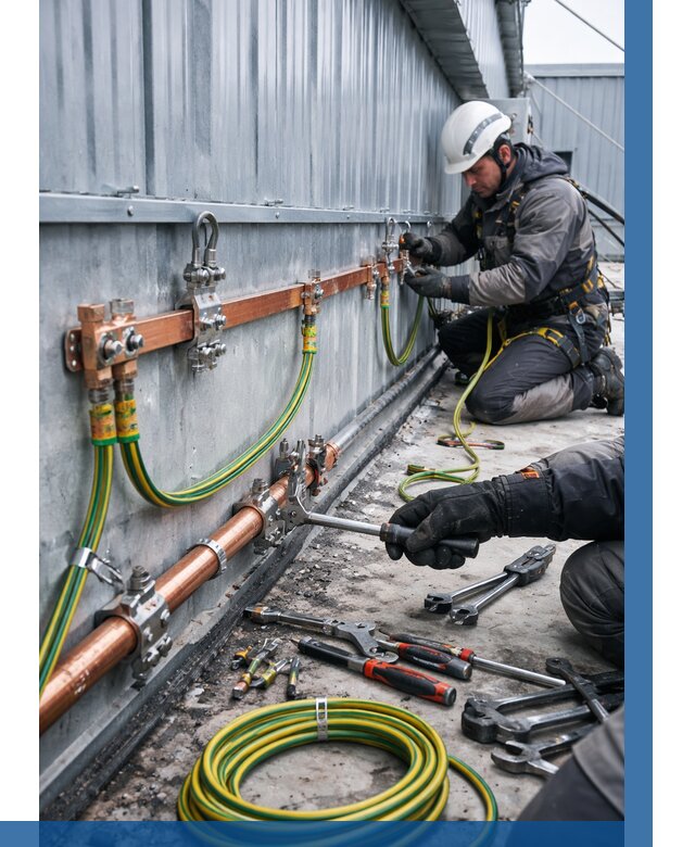 Монтаж заземления здания в Кузнецке от 26060 р. | ВЫСОТНИК-Кнц