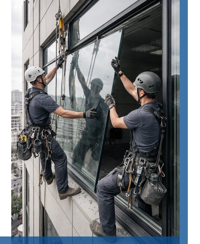 Замена стеклопакетов на высоте в Кузнецке от 5733 р. | ВЫСОТНИК-Кнц