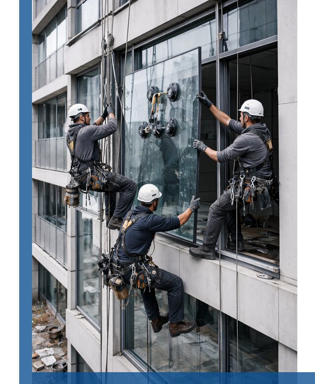 Фасадное остекление и монтаж витражей зданий в Кузнецке под ключ