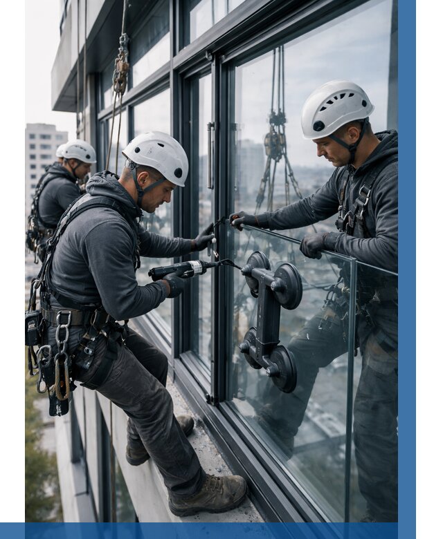 Витражное остекление зданий в Кузнецке от 3648 р. | ВЫСОТНИК-Кнц