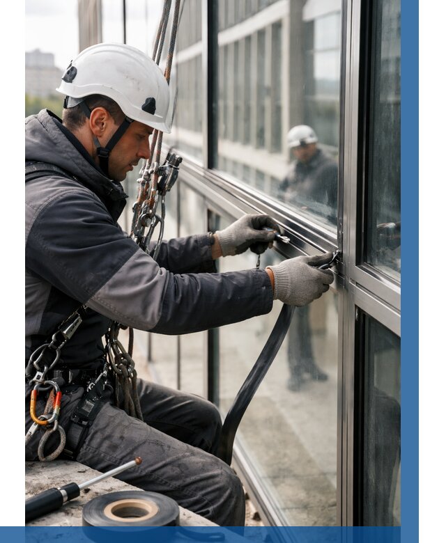 Ремонт витражных конструкций в Кузнецке от 3648 р. | ВЫСОТНИК-Кнц