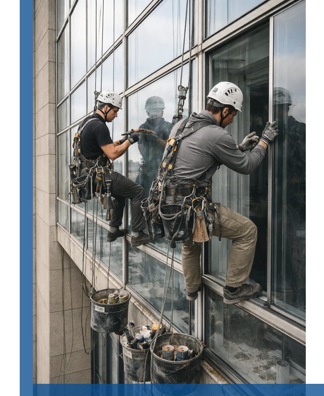 Ремонт витражных конструкций и фасадного остекления в Кузнецке