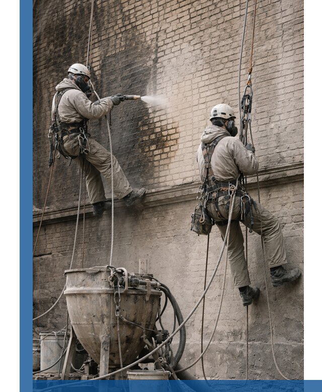 Пескоструйная очистка фасадов в Кузнецке профессионально