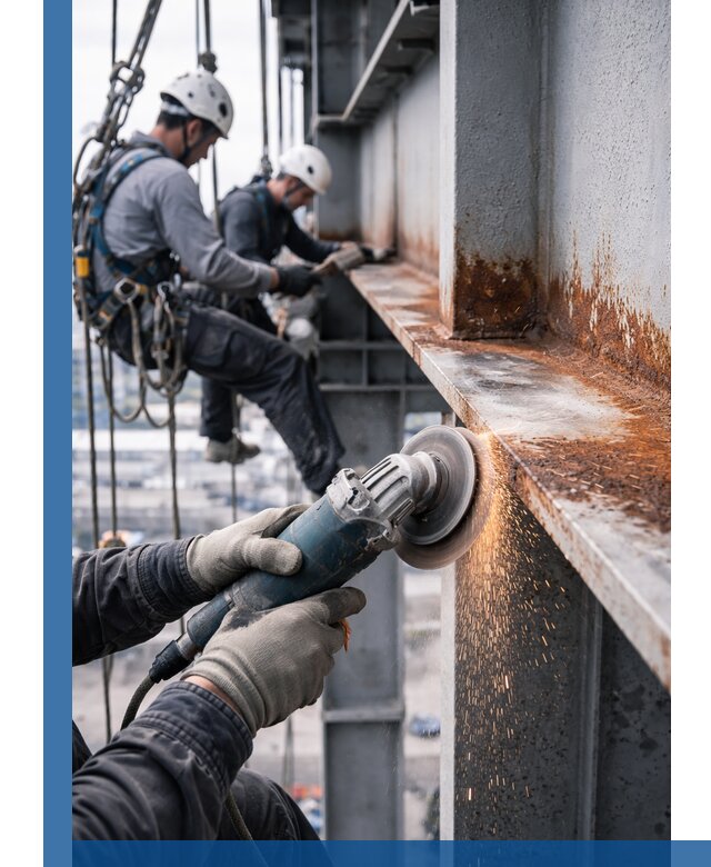 Зачистка металла от ржавчины и подготовка поверхностей в Кузнецке