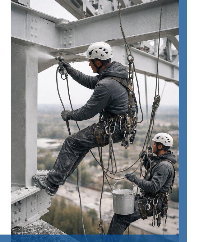 Покраска металлоконструкций на высоте в Кузнецке 365 р |ВЫСОТНИК-Кнц