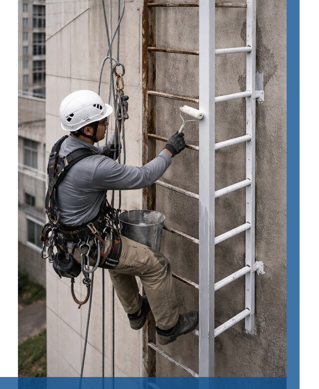 Покраска пожарных лестниц в Кузнецке от 4691 р. | ВЫСОТНИК-Кнц
