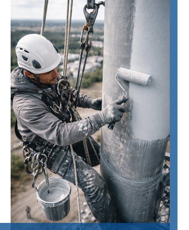Покраска мачт связи под ключ в Кузнецке от 886 р. | ВЫСОТНИК-Кнц