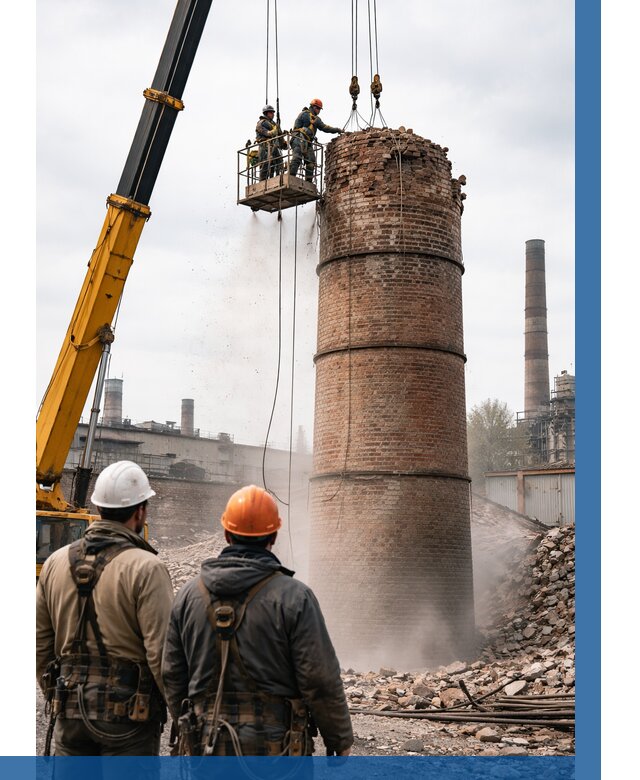 Демонтаж дымовой трубы в Кузнецке от 93816 р. | ВЫСОТНИК-Кнц, смета