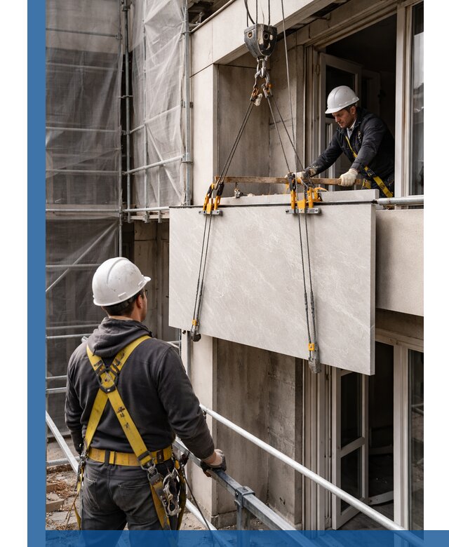 Подъем керамогранита на этаж в Кузнецке грузчиками и техникой