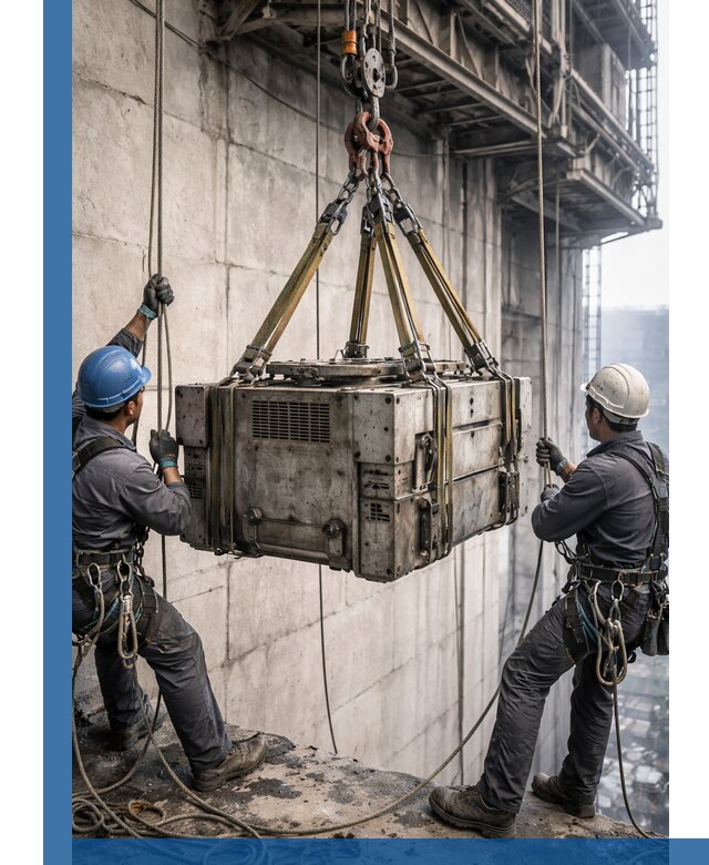 Такелажные работы на высоте, подъем и монтаж грузов в Кузнецке