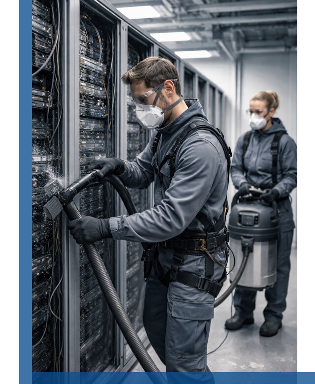 Обеспыливание серверной комнаты в Кузнецке, профессиональная очистка