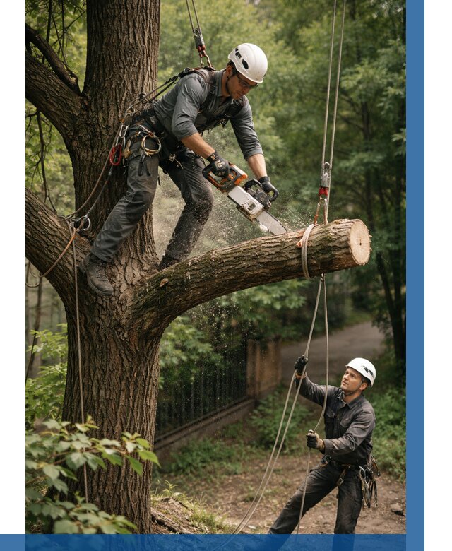 Спил деревьев альпинистами в Кузнецке от 8339 р. | ВЫСОТНИК-Кнц