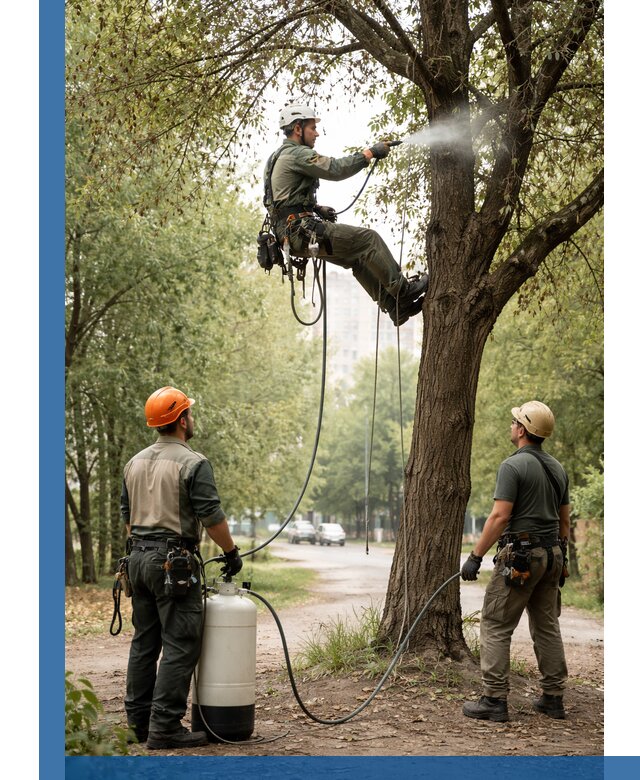 Обработка деревьев от вредителей в Кузнецке профессиональная защита