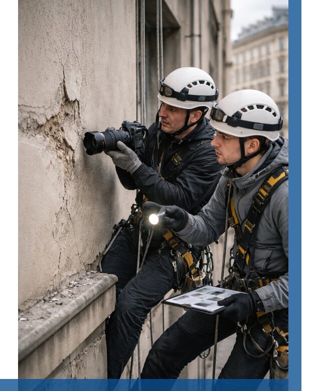 Фотофиксация дефектов фасада в Кузнецке от 4691 р. | ВЫСОТНИК-Кнц