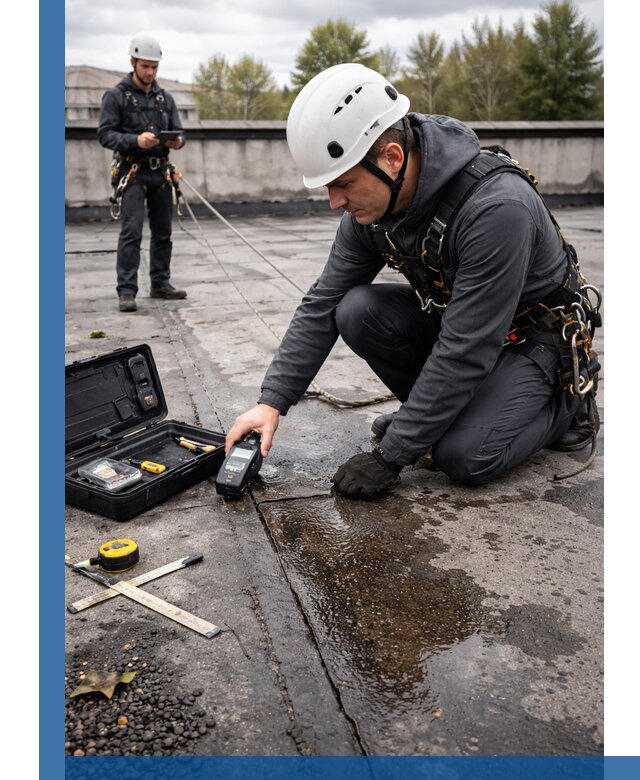 Обследование кровли на протечки и выявление дефектов в Кузнецке