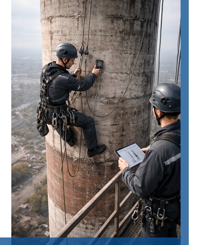 Обследование дымовой трубы в Кузнецке от 8339 р. | ВЫСОТНИК-Кнц