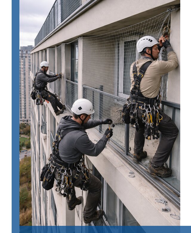 Профессиональный монтаж защитной сетки от птиц в Кузнецке