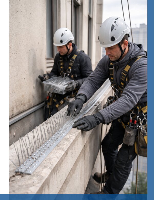 Установка шипов от птиц в Кузнецке от 886 р. | ВЫСОТНИК-Кнц